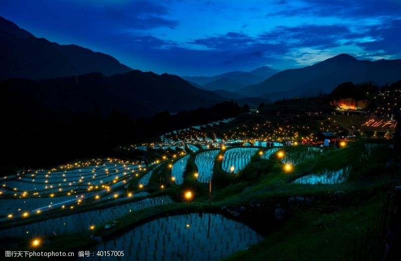 梯田春季自然景观图片