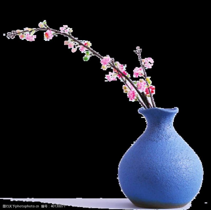春天桃花素材花瓶图片