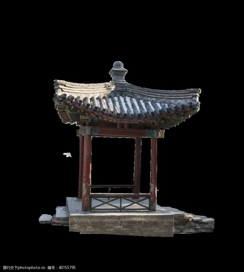 古典中国花纹古建筑元素图片
