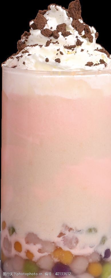 饮品素材厚芋草莓鲜奶图片