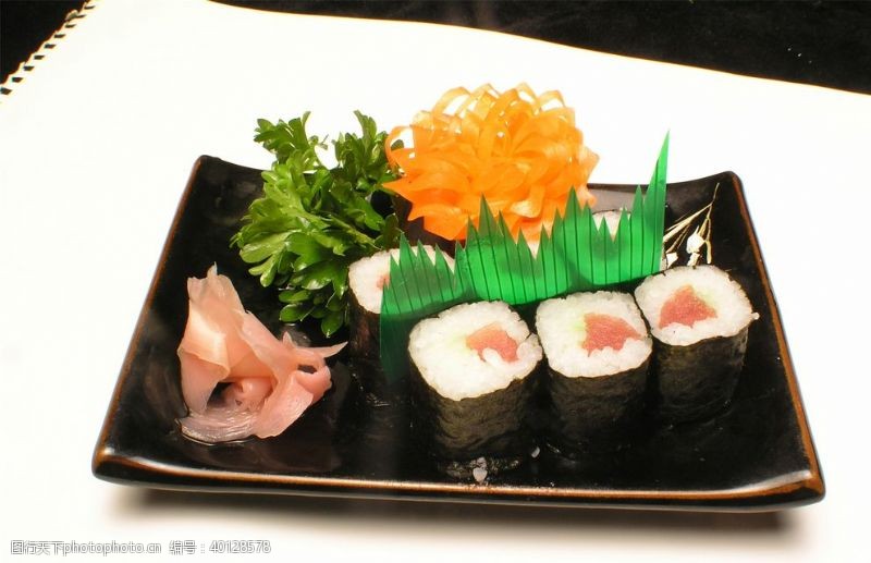 寿司高清摄影金枪鱼寿司卷图片