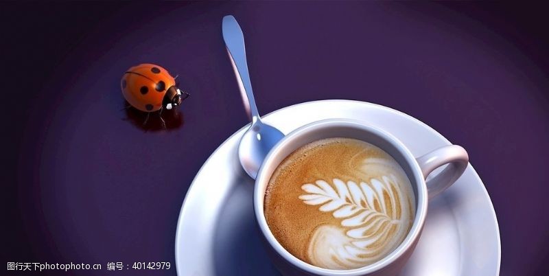 咖啡豆挂画卡布奇诺图片