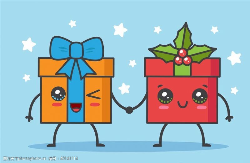 礼盒设计卡通圣诞节图片