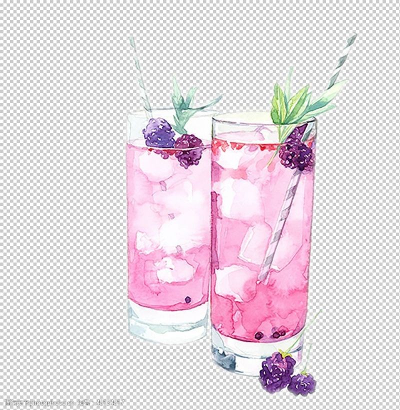 蓝莓饮料蓝莓饮品饮料夏季海报素材图片