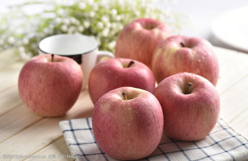 水果色背景苹果高清摄影图片