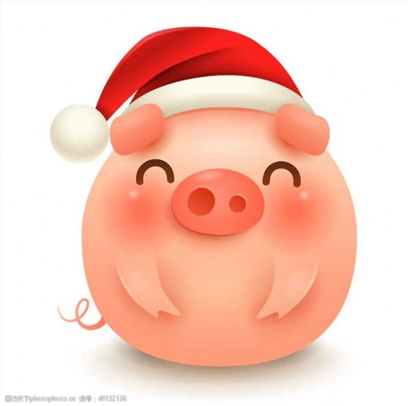 可爱卡通猪猪圣诞节小猪图片