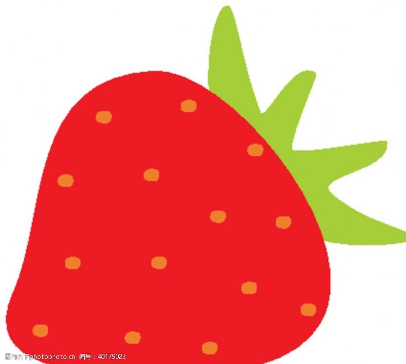 有机蔬菜手绘草莓图片
