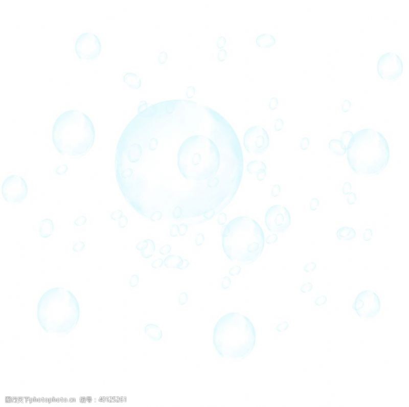 水晶球手绘气泡元素图片
