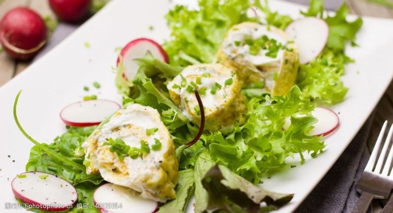 健康饮食展板蔬菜沙拉图片