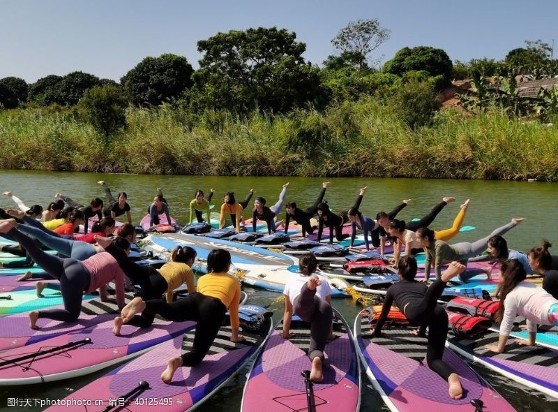 yoga水上瑜伽水中瑜伽桨板瑜伽图片