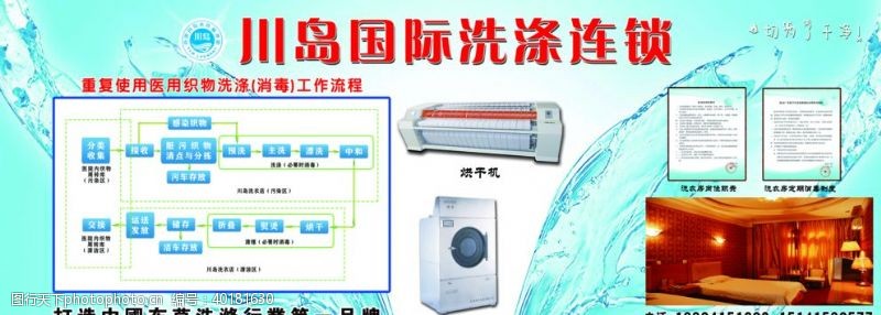 洗衣厂洗涤工作流程消毒图片