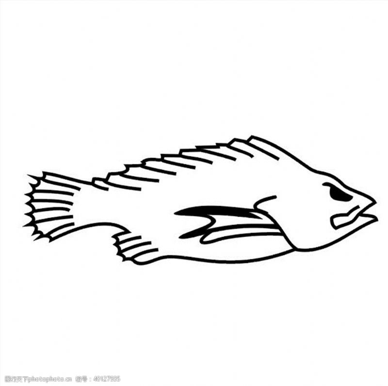 鱼图案鱼素材矢量图图片