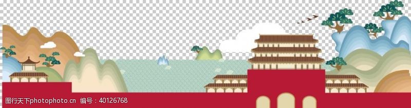 古代建筑素材中国风建筑PNG免扣素材图片