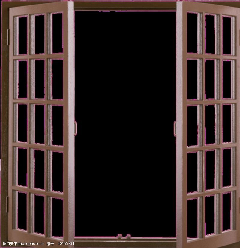 电视墙窗户木窗素材图片