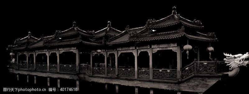 中国风格古建筑元素图片