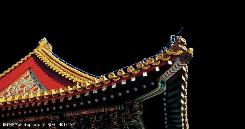 古典中国风格古建筑元素图片