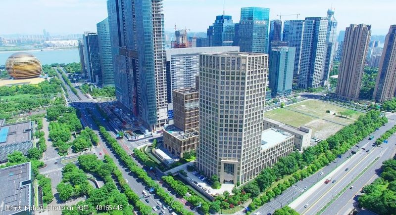 俯拍杭州建筑图片
