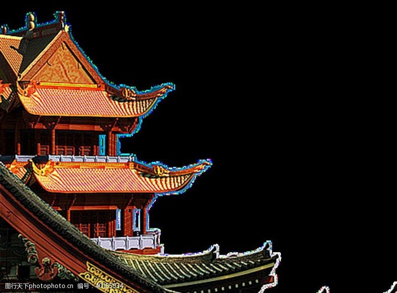中国风相框建筑图片