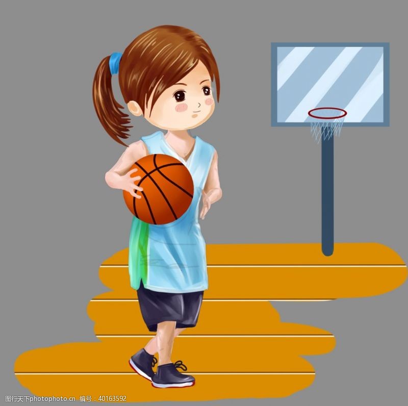 篮球素材篮球女孩图片