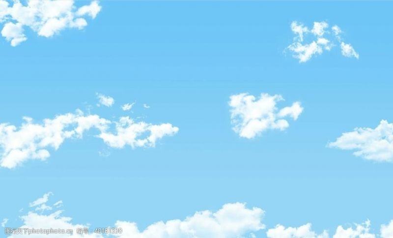 晴天蓝天白云图片