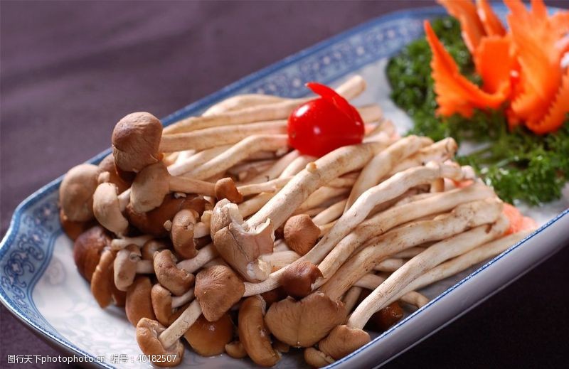 高清菜谱用图配料茶树菇图片
