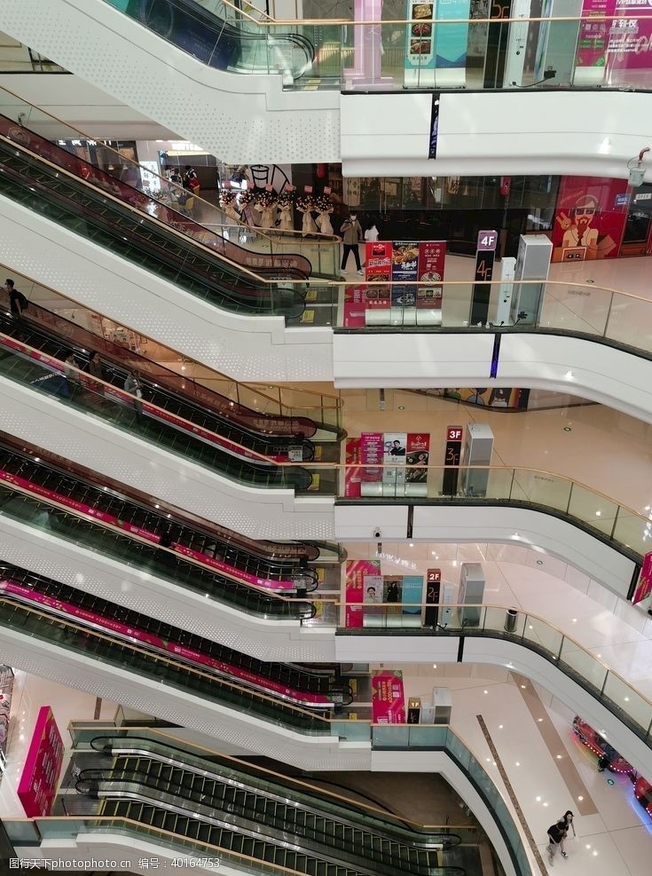 购物中心商场扶手电梯图片