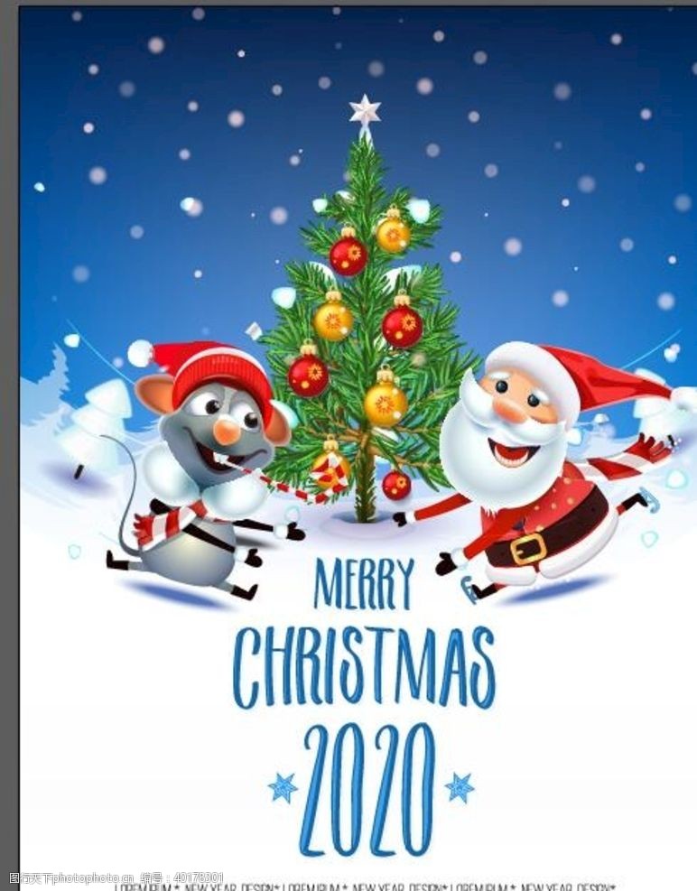 动物宣传画圣诞节海报图片