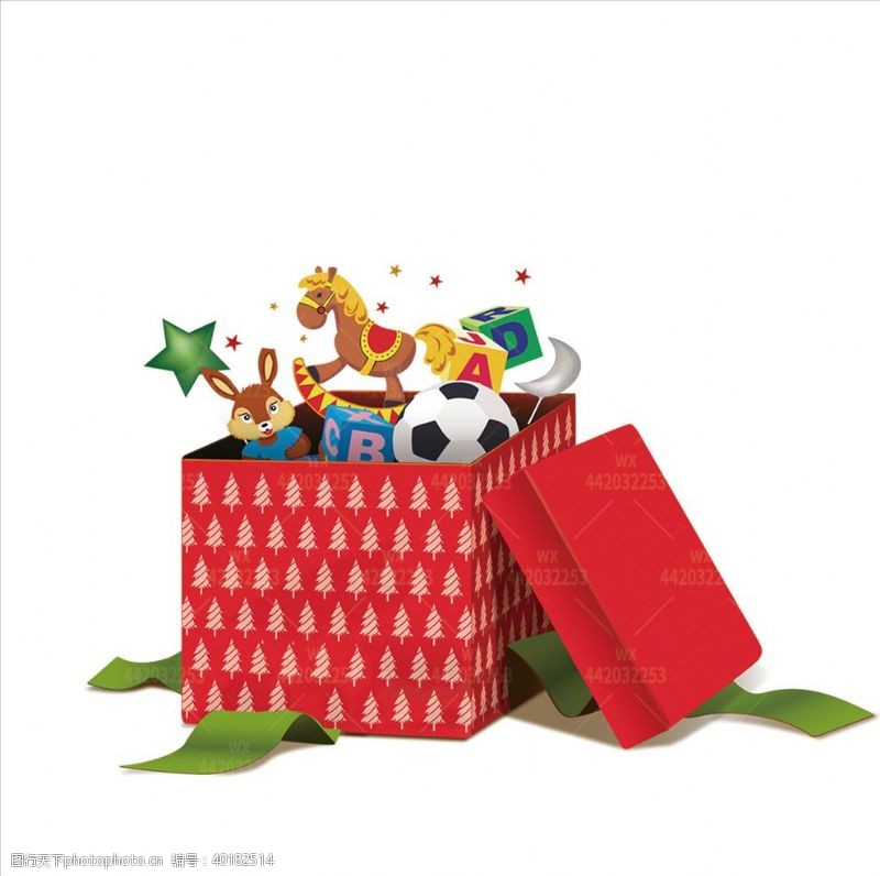 2014马年素材圣诞礼盒新年礼品小马玩具图片