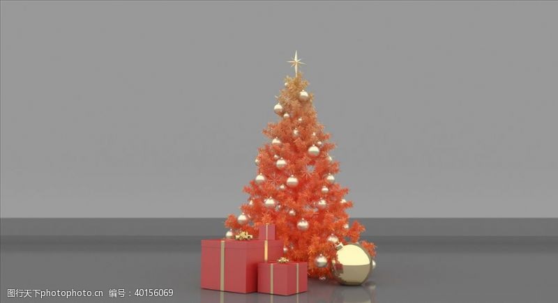 3d作品圣诞树礼盒图片