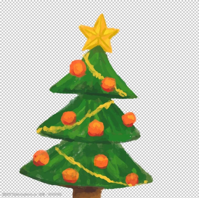 元旦字圣诞树素材图片