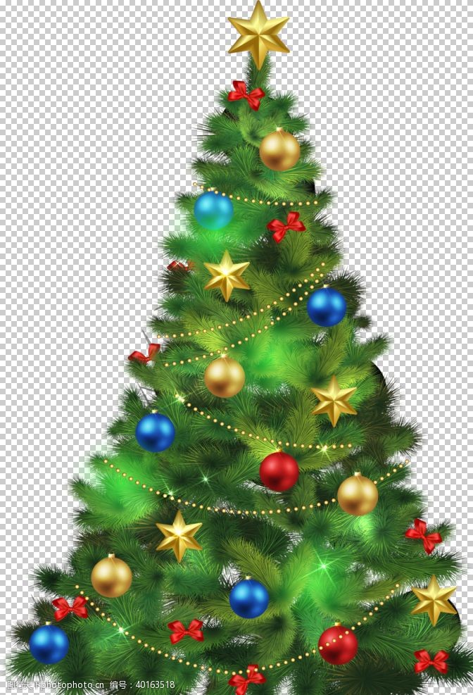元旦字圣诞树素材图片