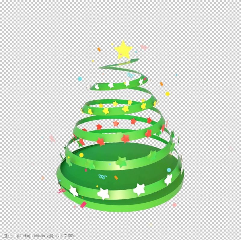 卡通矢量图案圣诞树素材图片