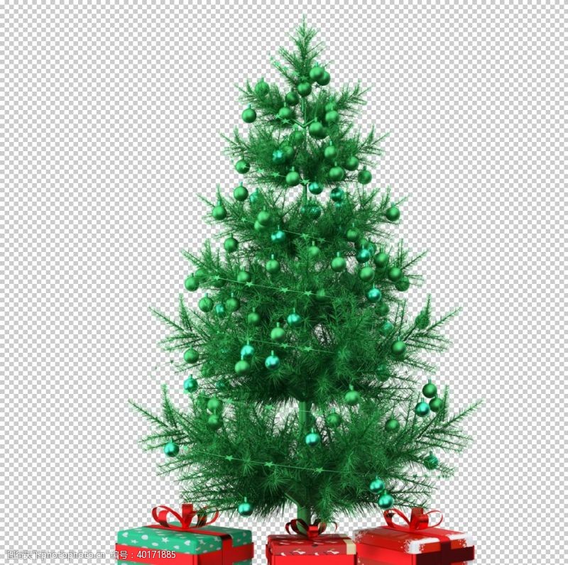 彩铃圣诞树素材图片