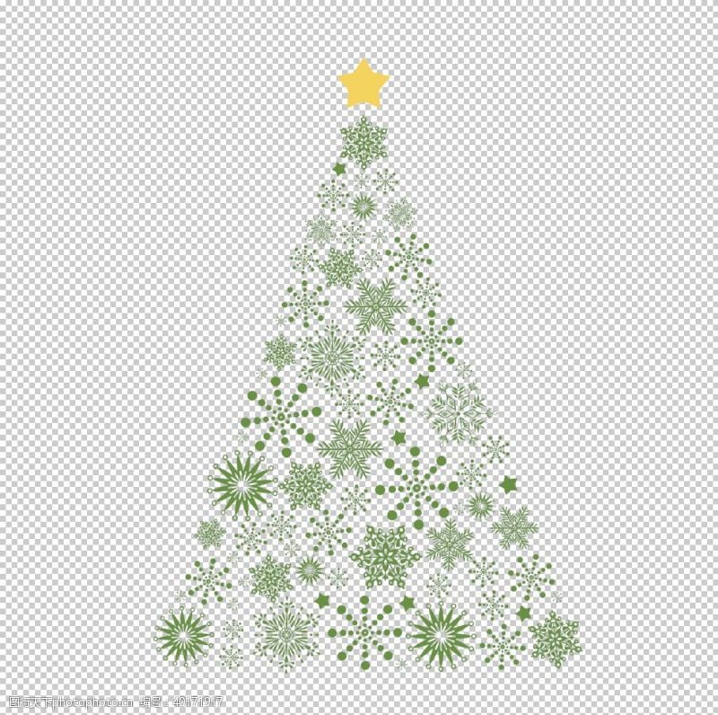 水彩圣诞老圣诞树素材图片