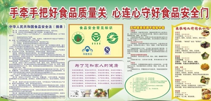 绿化城市食品安全海报设计图片