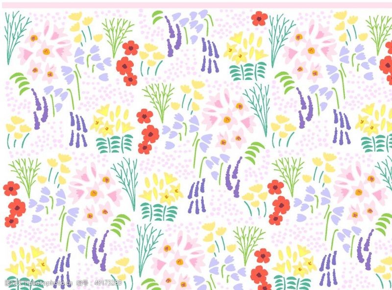 花卉贴纸水彩花卉背景图片
