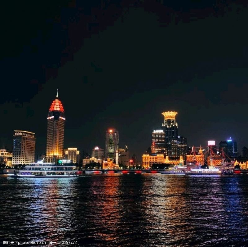 黄金外滩夜景图片