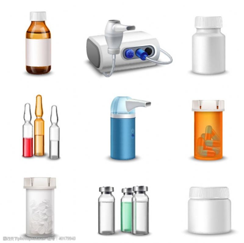 化妆品容器药瓶化学容器图片