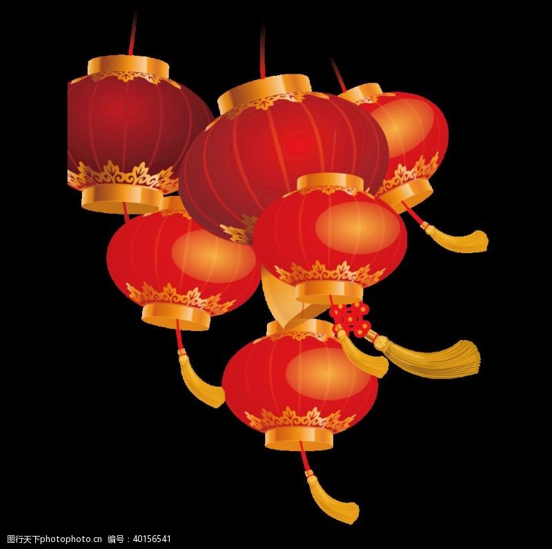 中国古图案元旦灯笼中秋国庆新年春节灯笼图片