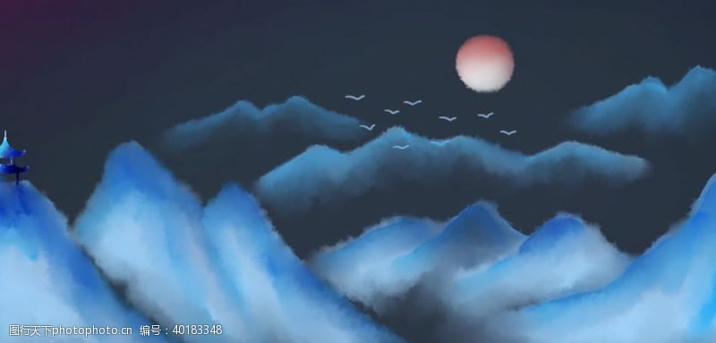 绘画书法中国风背景图片