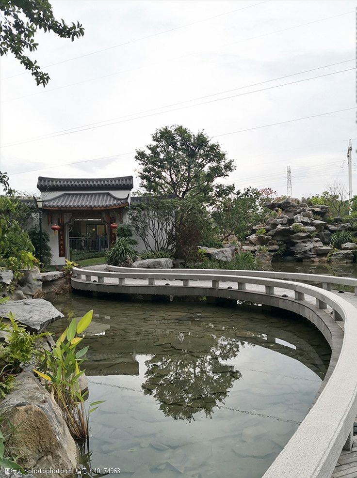 江南山水中式庭院图片