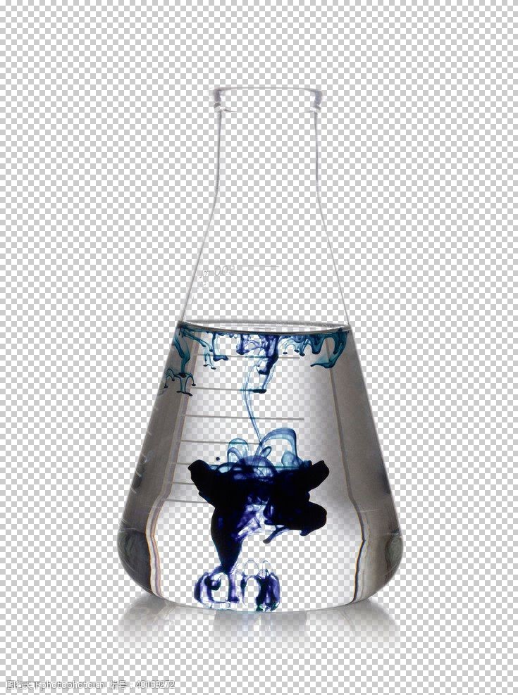 背景画锥形瓶科学化学实验器材PNG图片