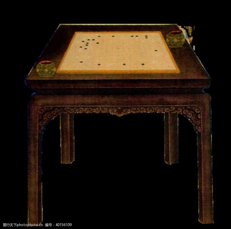 传统建筑桌子棋盘古风图片