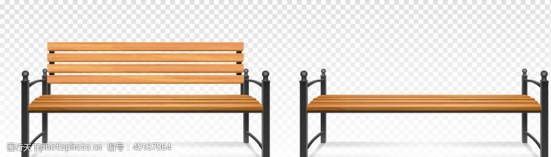 长凳板凳椅矢量素材图片