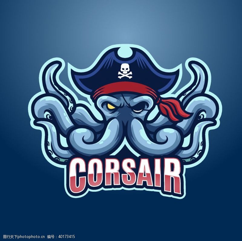 商业名片创意卡通章鱼logo图片