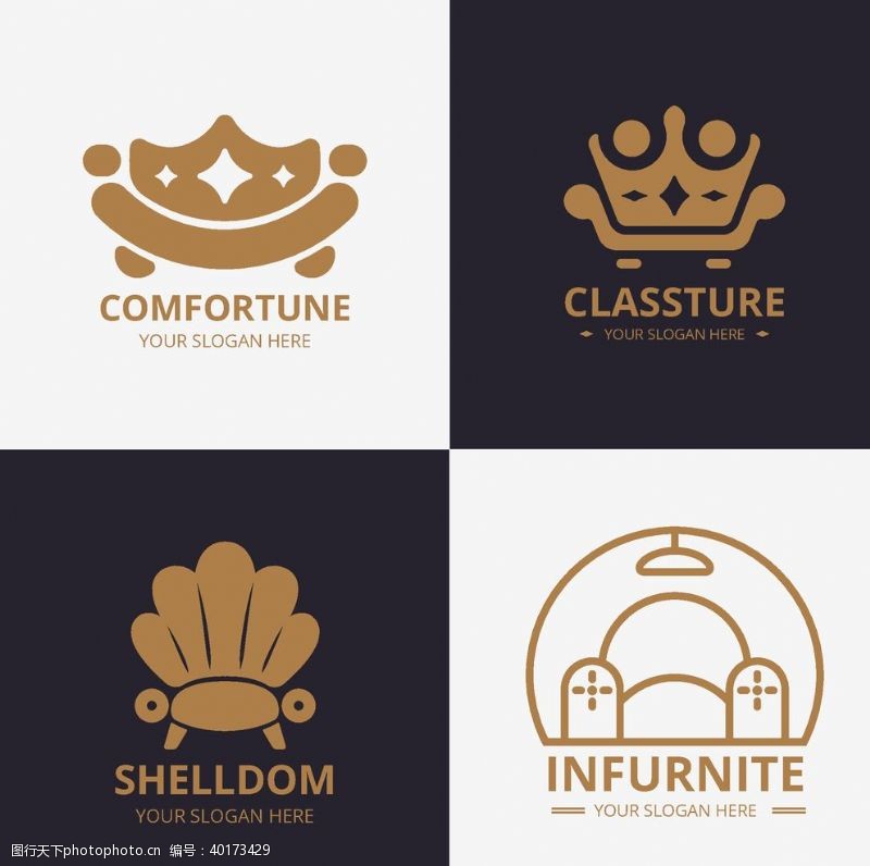 个性英文字创意企业logo图片