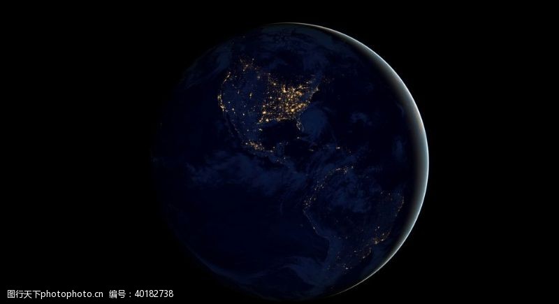 星球地球夜景图片