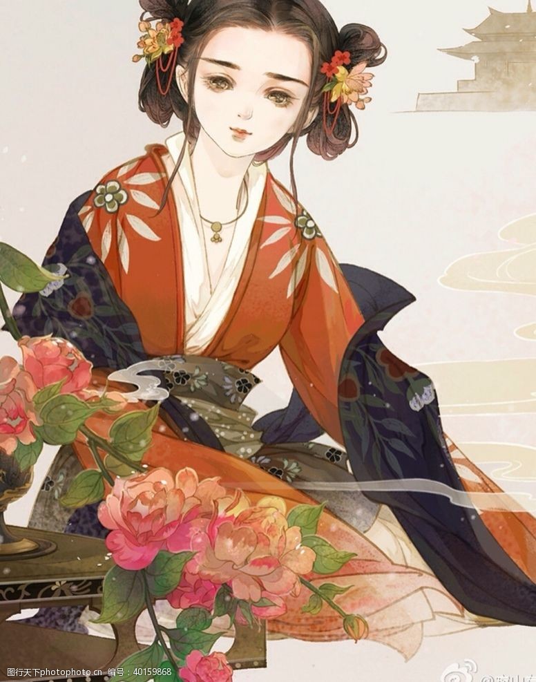 日本风格二次元动漫性感美女少女唯美妹子图片