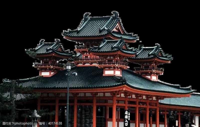 中国风边框古建筑元素图片