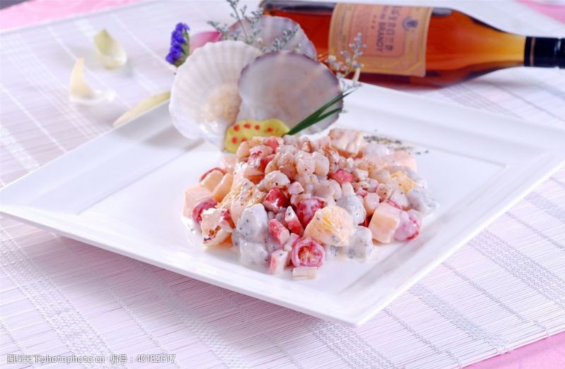菜谱设计海鲜沙律图片